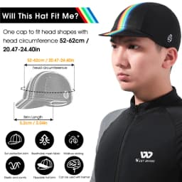 WEST BIKING Summer Cycling Cap with Brim Anti-UV Breathable Quick Dry Bike Hat Elastic Fits 52-62cm for Men Women Running Fishin