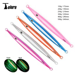 TOLU 150g 200g 250g 300g 400g 500g Large Vertical Metal Jigs Deep Sea Fishing Lure Sinking Saltwater Jigging Lure Hard Bait