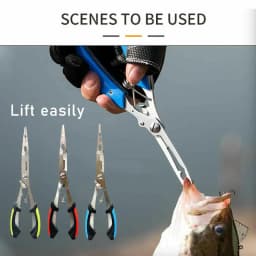 Fishing Pliers Long Nose Steel Hook Remover Cut Fishing Line Fishing Tied Hook Pliers Gripper For Freshwater Saltwater