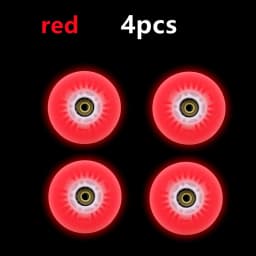 4pcs LED Flash Wheel 60/62/64/68/70/72/76//80mm Inline Skates 90/100/110/125mm Speed Skates Rock Fancy Roller Skates PU Tyres