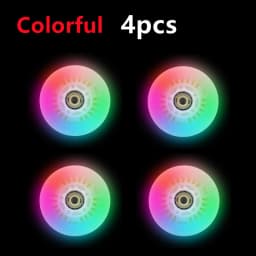 4pcs LED Flash Wheel 60/62/64/68/70/72/76//80mm Inline Skates 90/100/110/125mm Speed Skates Rock Fancy Roller Skates PU Tyres