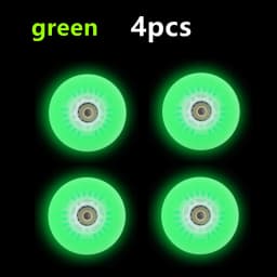 4pcs LED Flash Wheel 60/62/64/68/70/72/76//80mm Inline Skates 90/100/110/125mm Speed Skates Rock Fancy Roller Skates PU Tyres