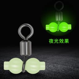 DNDYUJU 20pcs Fishing Barrel Rolling Swivels Luminous Gourd Fishing Lure Connector Brass Saltwater  Fishhook Fishing Tackle