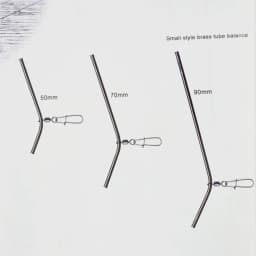 5PCS Small Style Brass Tube Fishing Tackle 5/7/9cm Anti Tangle Booms Small Copper Tube Balance Sea Fishing Balance Connector
