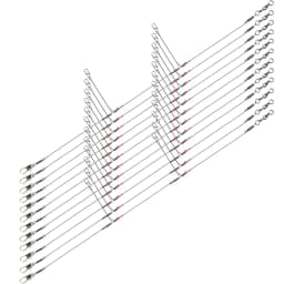 12Pcs Stainless Steel Fishing Wire Leader Rigs with Swivel Snap Connector Bait Fishing Trace Lure Steel Wire Fishing Tackle Tool