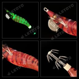 LETOYO 2.5#-1.8# mini EGI luminous squid jig Artificial bait for Webfoot Octopus Cuttlefish sea fishing lures squid lure
