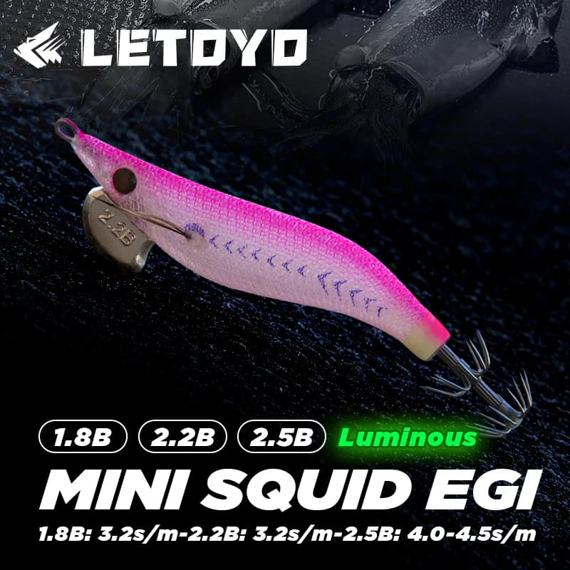 LETOYO 2.5#-1.8# mini EGI luminous squid jig Artificial bait for Webfoot Octopus Cuttlefish sea fishing lures squid lure
