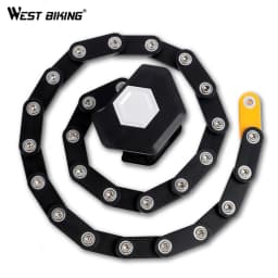 WEST BIKING Bike Folding Lock Portable Alloy Steel Anti-theft Safety Lock Motorcycle E-bike Lock MTB Road Bike Accessories