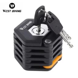 WEST BIKING Bike Folding Lock Portable Alloy Steel Anti-theft Safety Lock Motorcycle E-bike Lock MTB Road Bike Accessories