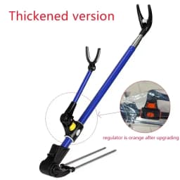 1.7m/2.1m/2.4m New Stainless Steel Thickened Shrinkage Fishing Rod Bracket Fishing Dual Use Accessories Tool Outdoor