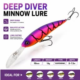 ESFISHING Fishing Lures Wobbler Fo Pike Fishing Baits 90mm 16g Easy Sprinter Floating Minnow