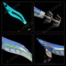 LETOYO luminous 3 colors squid bait squid jig eging Artificial bait Webfoot octopus egi lure cuttlefish fishing lures squid hook