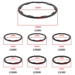 MUQZI 5pcs Bike Hub Washer 7 8 9 10 11 12 Speed Cassette Flywheel Spacer 1mm 1.5mm 1.85mm 2mm 2.18mm 2.35mm 2.5mm Freehub Gasket