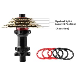 MUQZI 5pcs Bike Hub Washer 7 8 9 10 11 12 Speed Cassette Flywheel Spacer 1mm 1.5mm 1.85mm 2mm 2.18mm 2.35mm 2.5mm Freehub Gasket