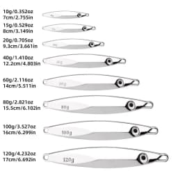 1pcs 40g 30g 20g 15g 10g Sea Fishing Bait Jigging Lure Metal Fishing Lure Saltwater Lures Practical Tackle Saltwater Accessories