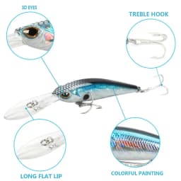 Fishing Lure Long Lip Minnow Wobbler Lure 6cm 6g Deep Diving Floating Jerkbait Swimbait Artificial Hard Bait Trout Bass Bait