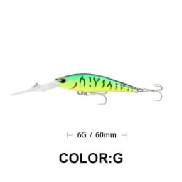 Fishing Lure Long Lip Minnow Wobbler Lure 6cm 6g Deep Diving Floating Jerkbait Swimbait Artificial Hard Bait Trout Bass Bait