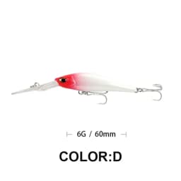 Fishing Lure Long Lip Minnow Wobbler Lure 6cm 6g Deep Diving Floating Jerkbait Swimbait Artificial Hard Bait Trout Bass Bait