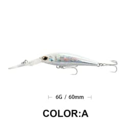 Fishing Lure Long Lip Minnow Wobbler Lure 6cm 6g Deep Diving Floating Jerkbait Swimbait Artificial Hard Bait Trout Bass Bait