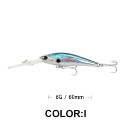 Fishing Lure Long Lip Minnow Wobbler Lure 6cm 6g Deep Diving Floating Jerkbait Swimbait Artificial Hard Bait Trout Bass Bait
