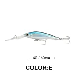 Fishing Lure Long Lip Minnow Wobbler Lure 6cm 6g Deep Diving Floating Jerkbait Swimbait Artificial Hard Bait Trout Bass Bait