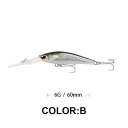 Fishing Lure Long Lip Minnow Wobbler Lure 6cm 6g Deep Diving Floating Jerkbait Swimbait Artificial Hard Bait Trout Bass Bait