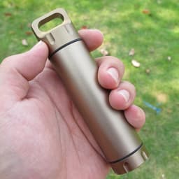 Portable Waterproof Capsule Seal Bottle Aluminum Alloy Outdoor Survival Pill Box Multifunctional Container Sealed Tank Canister