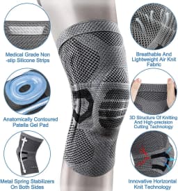NEENCA Knee Brace Compression Knee Sleeve Support Sports Knee Pad for Pain Relief Running, Workout, Arthritis, Joint Recovery