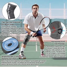 NEENCA Knee Brace Compression Knee Sleeve Support Sports Knee Pad for Pain Relief Running, Workout, Arthritis, Joint Recovery