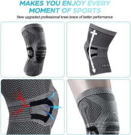 NEENCA Knee Brace Compression Knee Sleeve Support Sports Knee Pad for Pain Relief Running, Workout, Arthritis, Joint Recovery