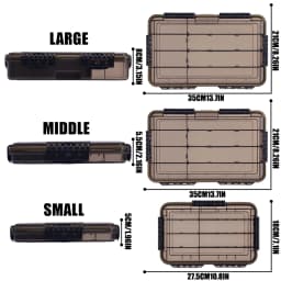 SAMOLLA New large Waterproof Fishing Tackle Box, Fish Hook Fishing Lure Bait Storage Case Portable Fishing Gear Accessorie