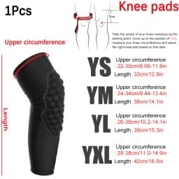 1Pc Kids/Youth 5-15 Year Sports Honeycomb Compression Knee Pad/Elbow Pad Guards Protective Gear for Basketball Baseball,Football