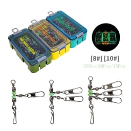 New 8# 10# Luya Shrimp Fishing Group Luminous Ball Bearing Rolling and Rotating Solid Ring Buckle Set Pin Set Fishing Connector
