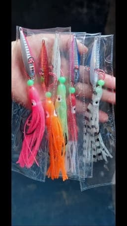 1PC Slow Pitch Jigging Lure Dual Hook Glow-in-the-Dark Slow Jig Fishing Bait 60g-180g 200g For Offshore Saltwater Boat Fishing