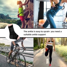 1Pcs Adjustable Ankle Brace Compression Sleeve, Arch Support & Foot Stabilizer, Elastic Wrap for Plantar Fasciitis, Achilles