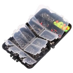 140pcs/box Fishing Swivel Snaps Kit - Ball Bearing Swivels, Triple Swivel Connectors, and Barrel Snap Clips