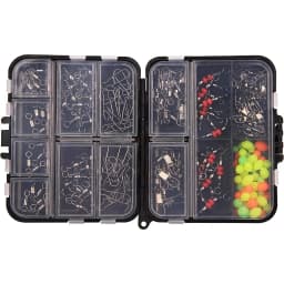 140pcs/box Fishing Swivel Snaps Kit - Ball Bearing Swivels, Triple Swivel Connectors, and Barrel Snap Clips