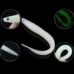 WEIHE 5pcs 14cm 6.3g Soft Fishing Lure Seabass Artificial Bait Electric Eel Shad Eel Needfish Fishing Tackle