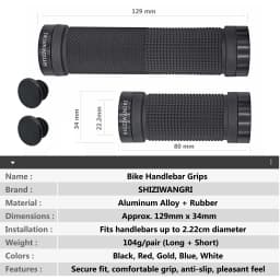 80mm/129mm Bicycle Grip Derailleur Bike Grip MTB Mountain Bike Long Short Rubber Soft Grip Folding Cycling Accessories