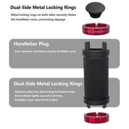 80mm/129mm Bicycle Grip Derailleur Bike Grip MTB Mountain Bike Long Short Rubber Soft Grip Folding Cycling Accessories