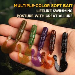 Supercontinent Soft Lure Grub Worm Power Tail 7cm Grub Screw Thread Wobbler Swimbait For Bass Trout