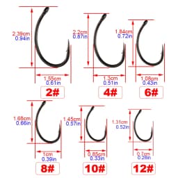 Hirisi 50/100pcs PTFE Coating Carp Fishing Hooks Steel Barbed Hooks In Box 8011 Fishing Accessories