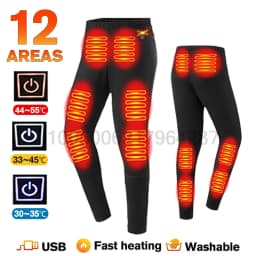 Winter Heated Underwear Set Women Men USB Electric Heating Jacket Outdoor Sports Thermal Underwear Electric Heated Equipment