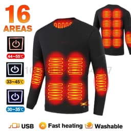 Winter Heated Underwear Set Women Men USB Electric Heating Jacket Outdoor Sports Thermal Underwear Electric Heated Equipment