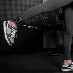 1PC Cable Machine Ankle Strap - One Size Fits All, Premium Padding, Glute Kickback for Men & Women (PU Material)