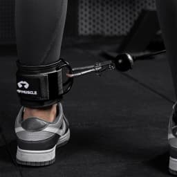 1PC Cable Machine Ankle Strap - One Size Fits All, Premium Padding, Glute Kickback for Men & Women (PU Material)