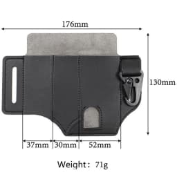 Outdoor Hunting Multi Tool Leather Bag, Portable Tool Storage Bag Leather Cover, Outdoor Camping Waist Leather Bag