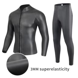 3MM CR Neoprene Wetsuit Men Top Suit Glue Bonding High Elastic Surfing Winter Swim Snorkeling Quick-drying UV Protection Suit