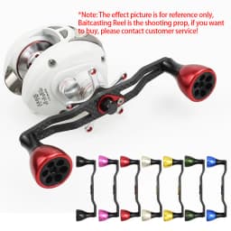 EKfan 130MM Carbon Fiber Fishing Handle Alloy Knobs 7X4MM/8X5MM Holes For Dawa/Shmano Baitccast Water-drop Reel DIY