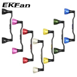 EKfan 130MM Carbon Fiber Fishing Handle Alloy Knobs 7X4MM/8X5MM Holes For Dawa/Shmano Baitccast Water-drop Reel DIY